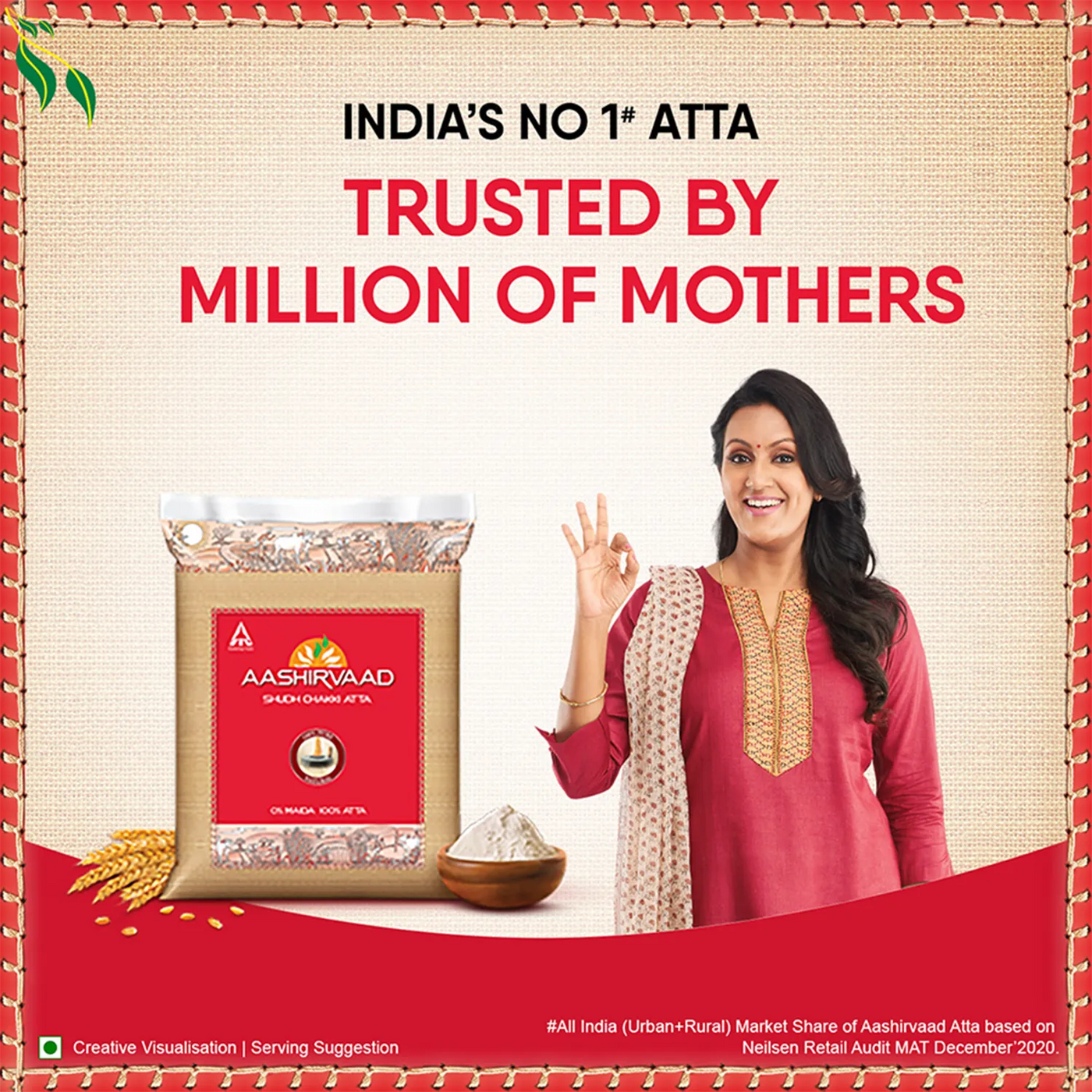 Aashirvaad Shudh Chakki Atta (100% Atta, 0% Maida) -50kg