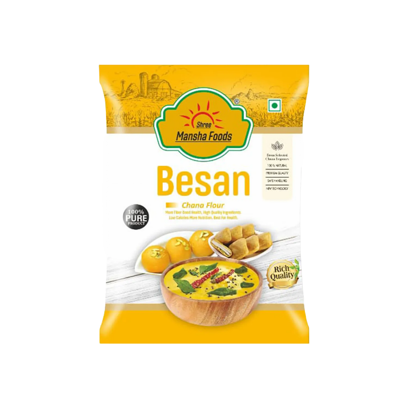 Shree Mansha Foods Combo (Sooji - 500 Gm + Maida - 500 Gm + Besan - 500 Gm)