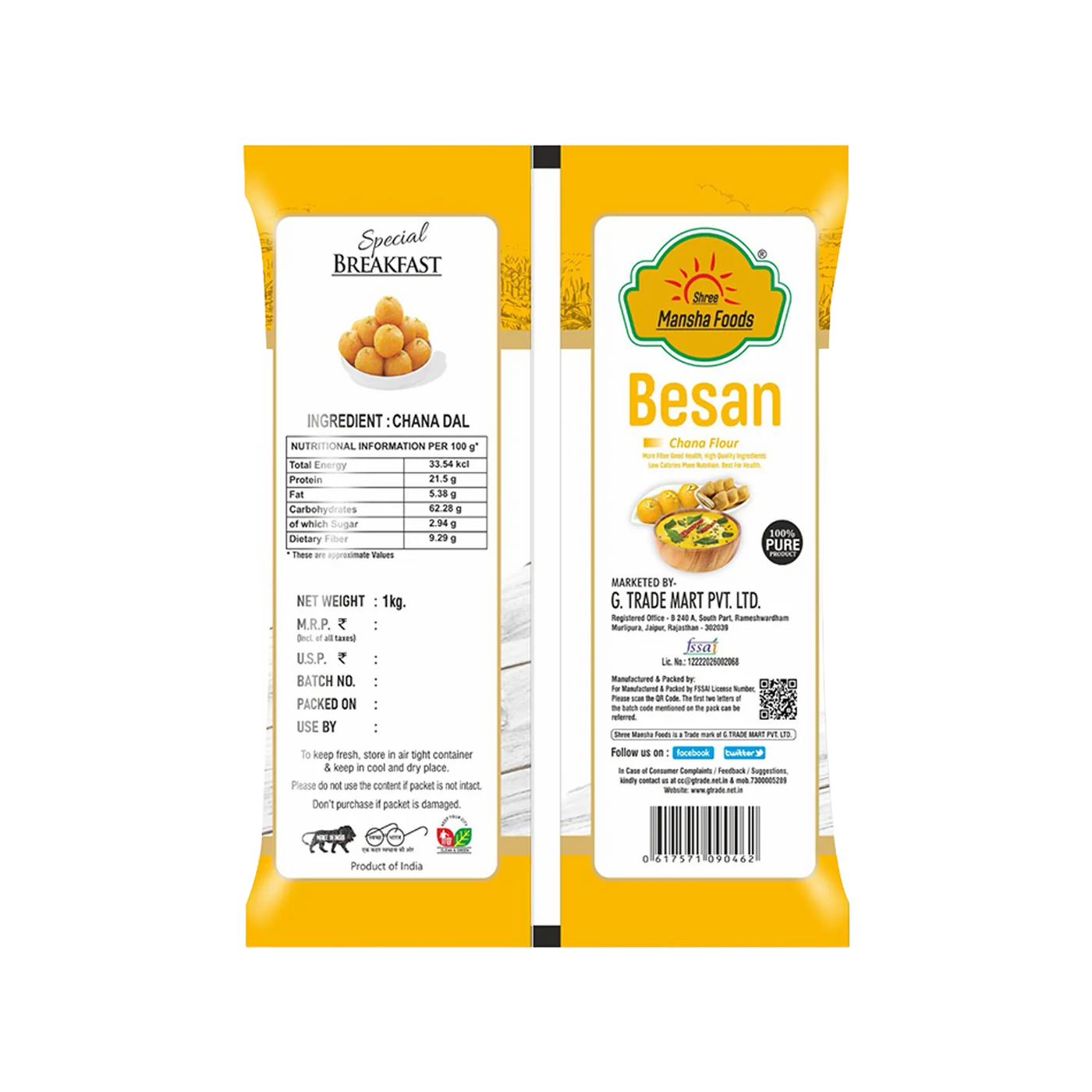 Shree Mansha Foods Besan - 1 Kg